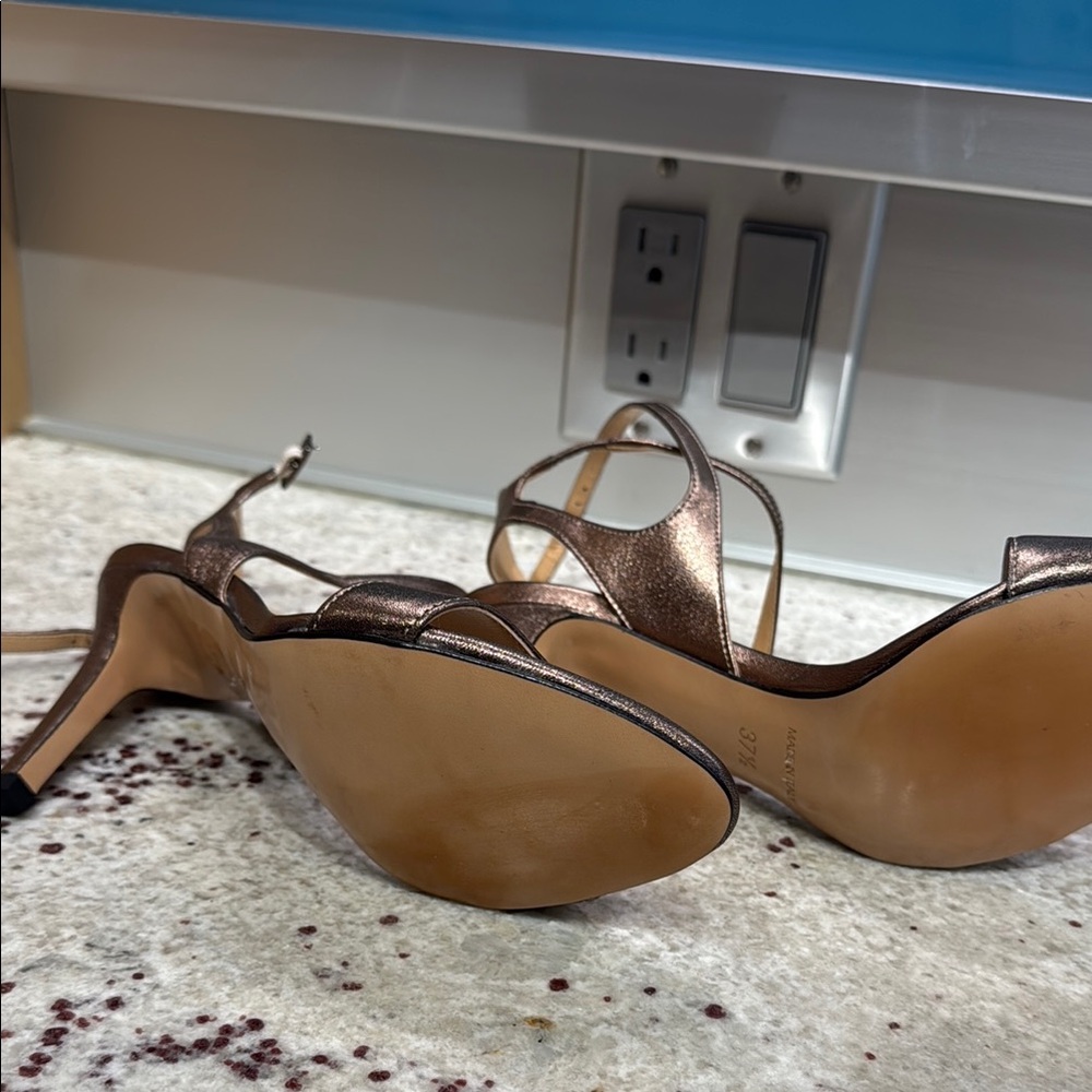 BCBGMaxAzria Bronze Strappy Heels
